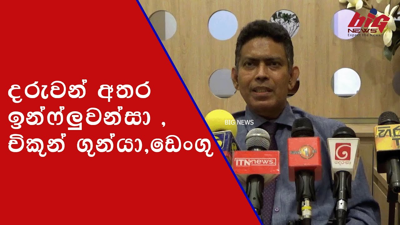 දරුවන් අතර ඉන්ෆ්ලුවන්සා , චිකුන් ගුන්යා,ඩෙංගු වැඩි වෙලා මදුරුවන් බෝ වීම අඩු කරගන්න ඕන